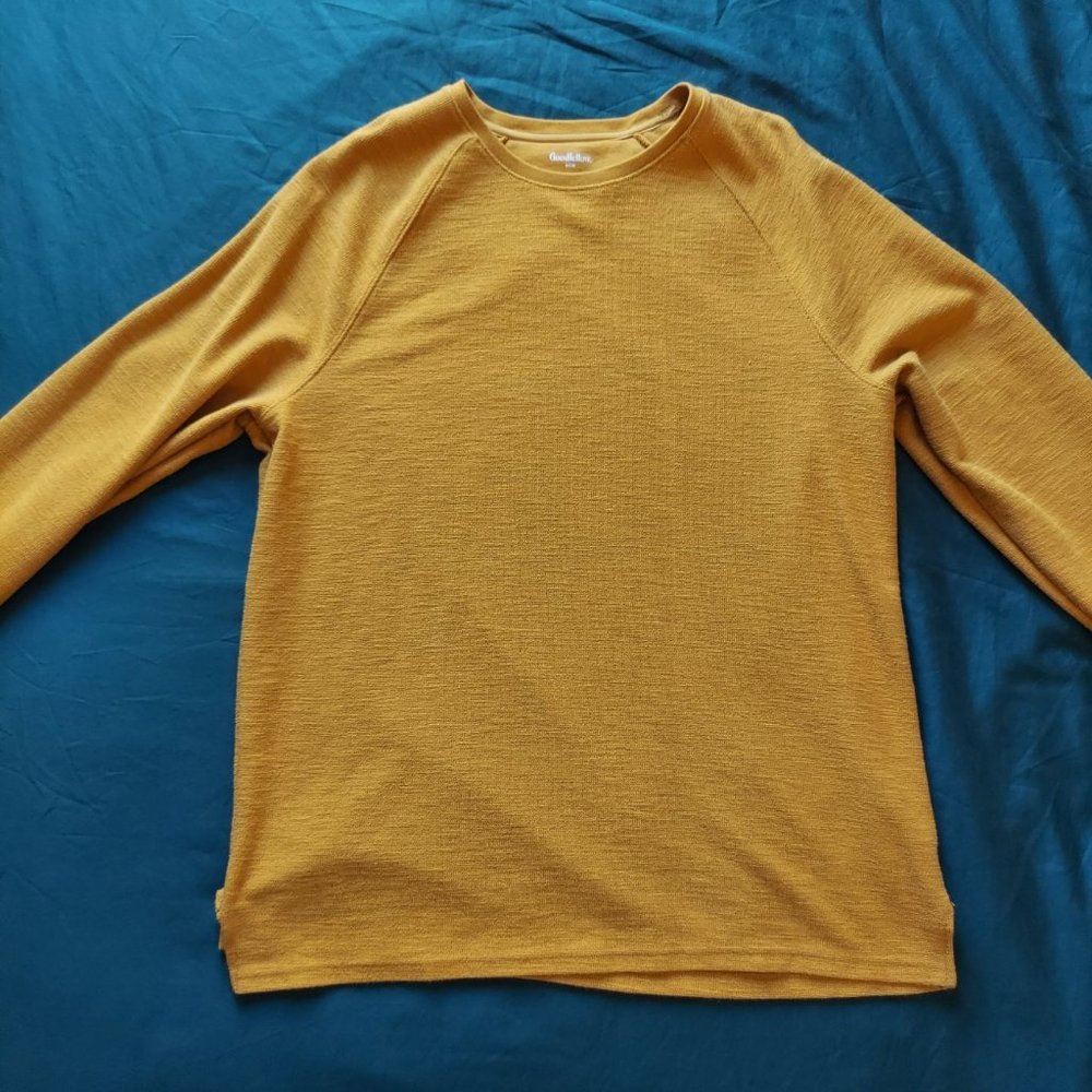 Yellow Long Sleeve Sweater Shirt